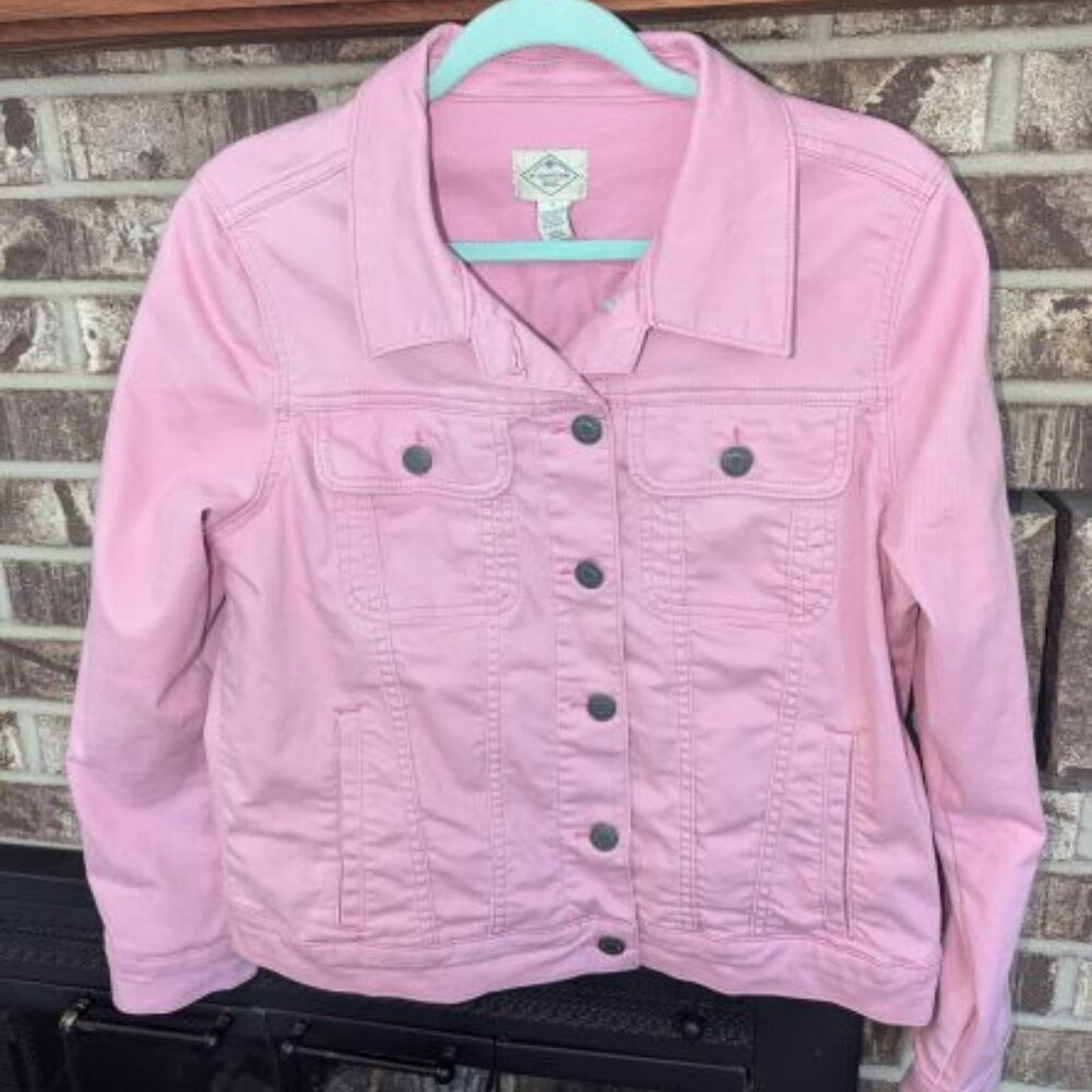 St. John's Bay Women's Pink Denim Jacket Size L